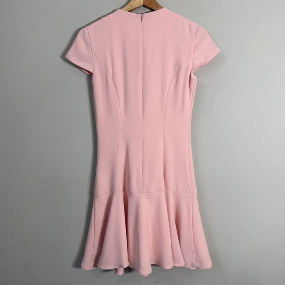Amanda Uprichard Hudson Mini Dress Women's Small Dusty Rose Pink Ruffle NWOT - Picture 9 of 12